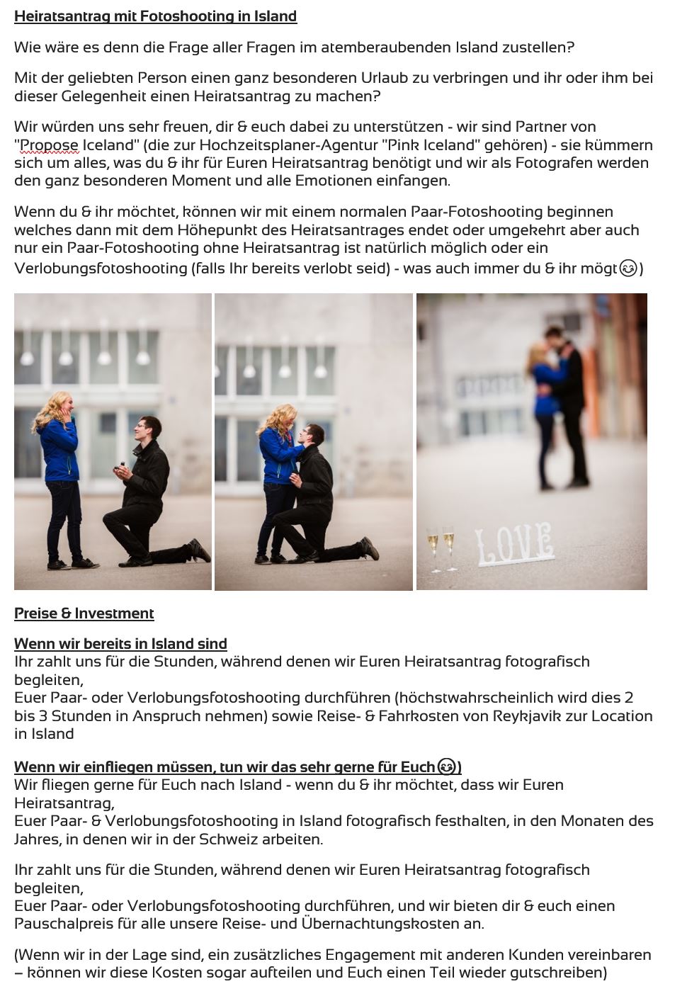 Island   Heiratsantrag mit Fotoshooting 1